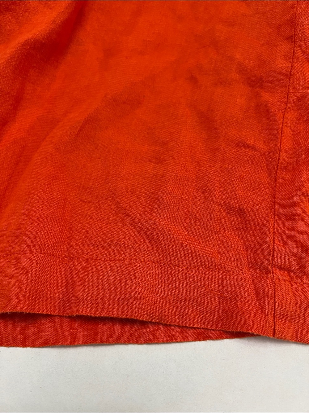 TOUCHE’ WOMEN’S ORANGE LINEN SLEEVELESS MINI DRESS RESORTWEAR CASUAL SIZE MEDIUM - Picture 12 of 12